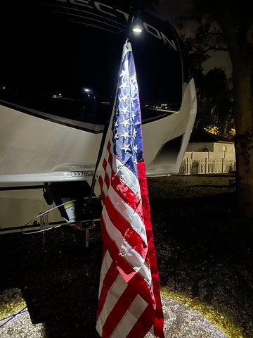 Etzeaxus solar flagpole light angle-adjustable panel for optimal sun exposure