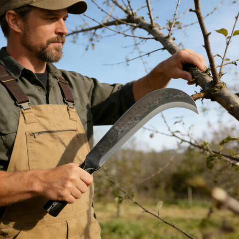 ETZOOEUU 15-inch manganese steel blade designed for versatile yard work.