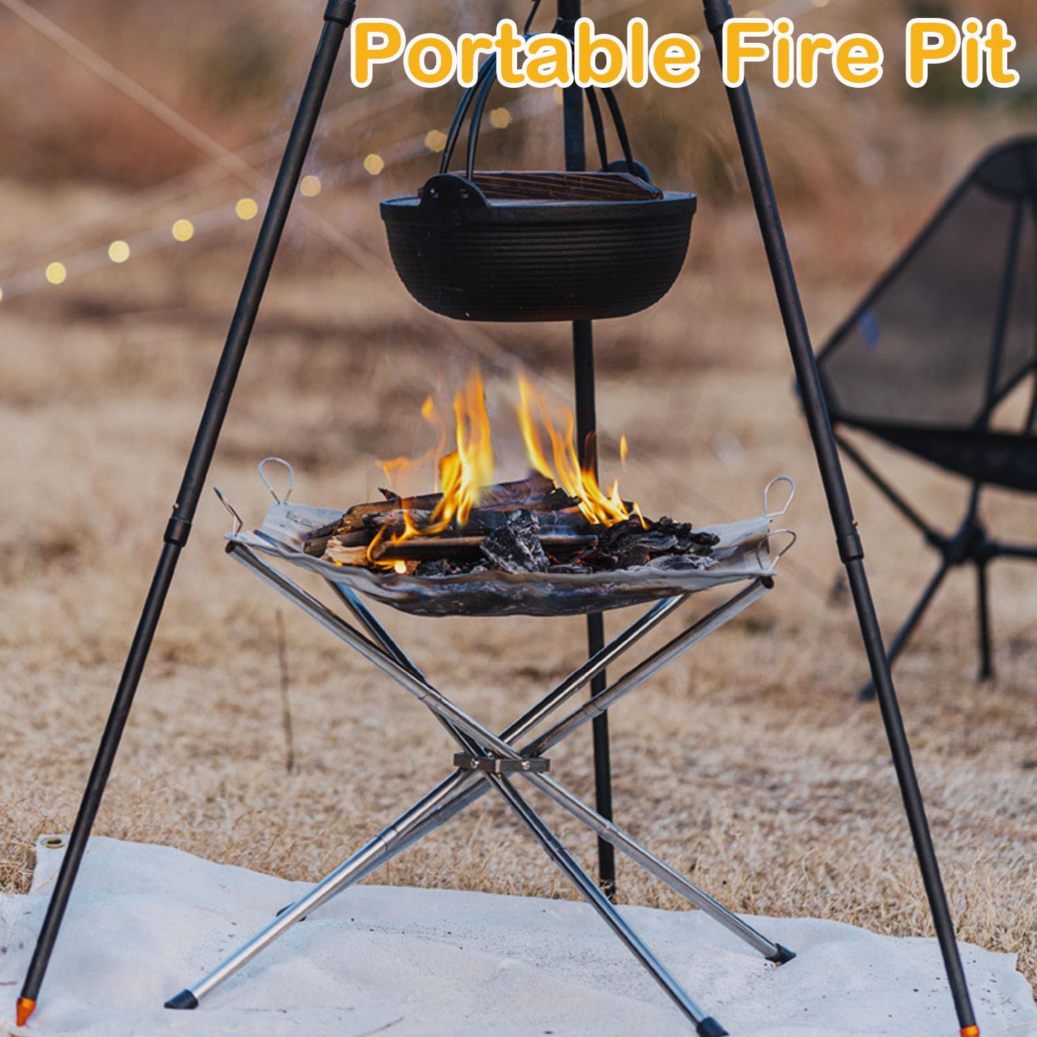 Eubeneortho 22in fire pit provides stable flame and reliable ventilation.