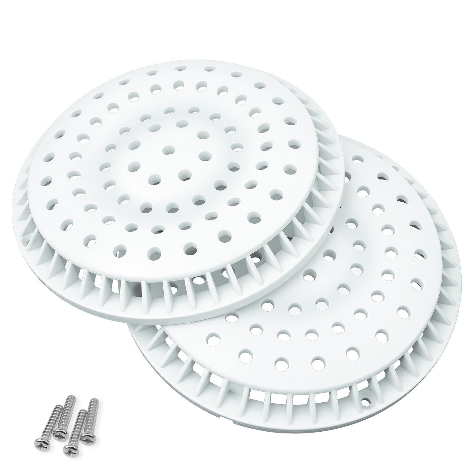 Eudaimonia 642-2150V round drain cover overview with anti-vortex safety for 8-inch outlets
