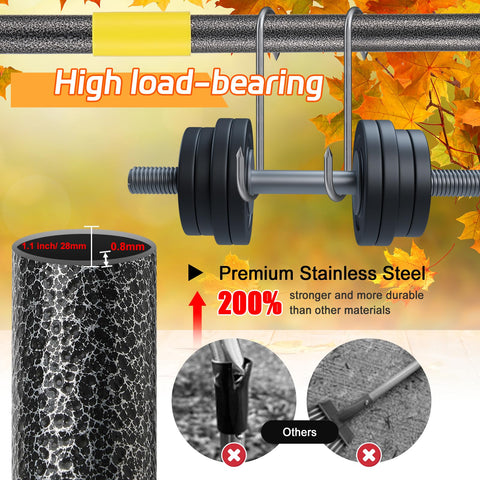 EUIJOIP 25-metal-tines deliver sturdy performance for pine needles and debris.