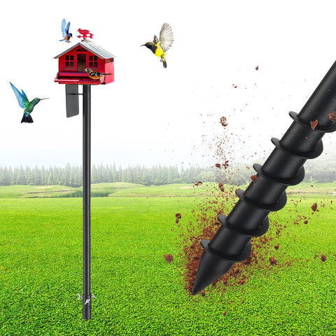 EUIJOIP Bird Pole with adjustable height for flexible garden mounting.