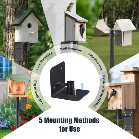EUIJOIP Bird Pole universal mounting bracket enables versatile installation.