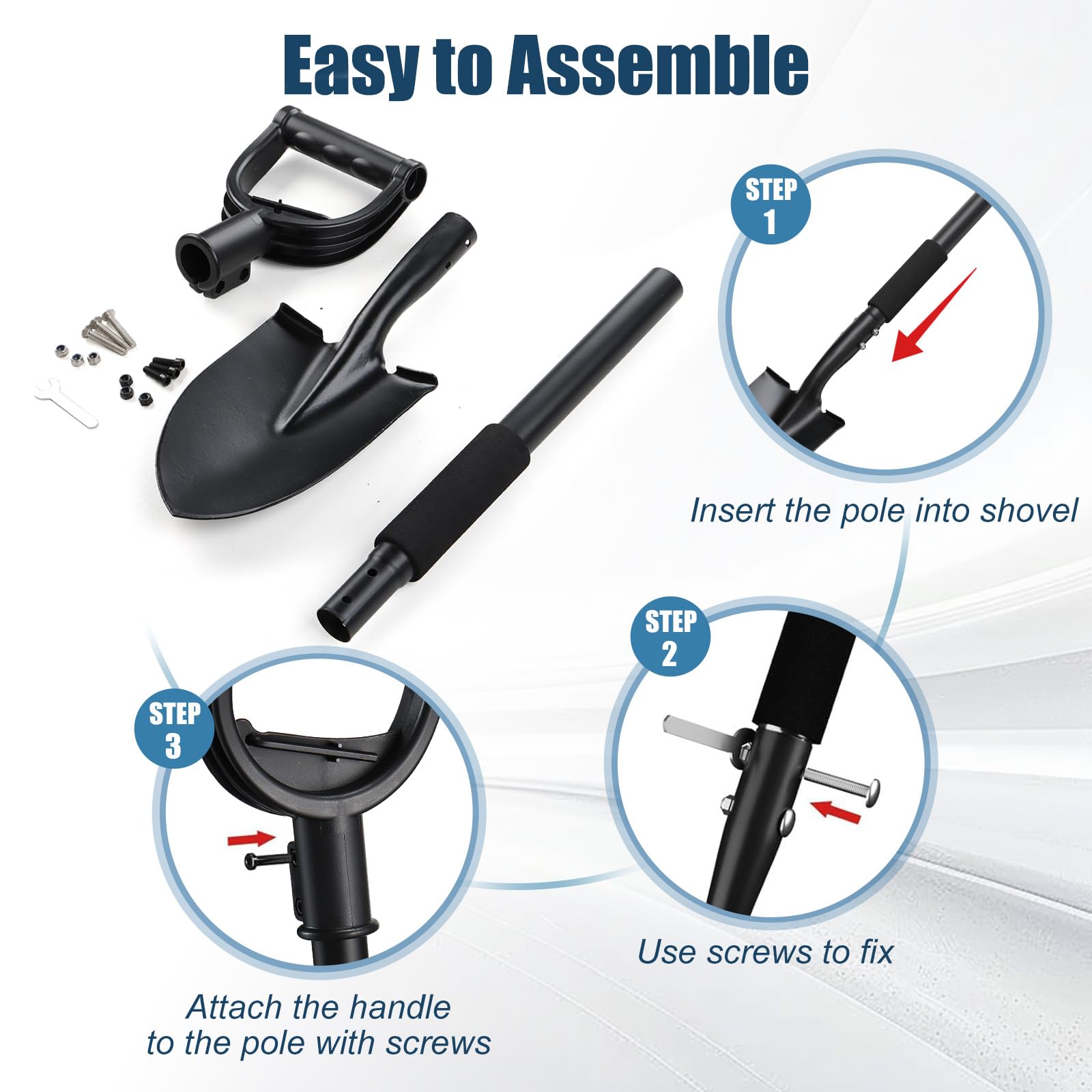 EUIJOIP D-grip handle provides ergonomic, non-slip control for gardening tasks