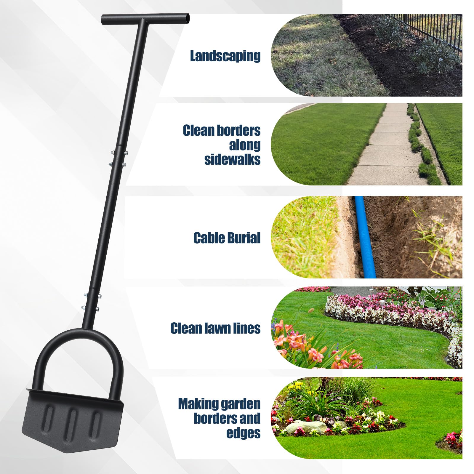 EUIJOIP edge along sidewalks and garden beds for crisp lines.
