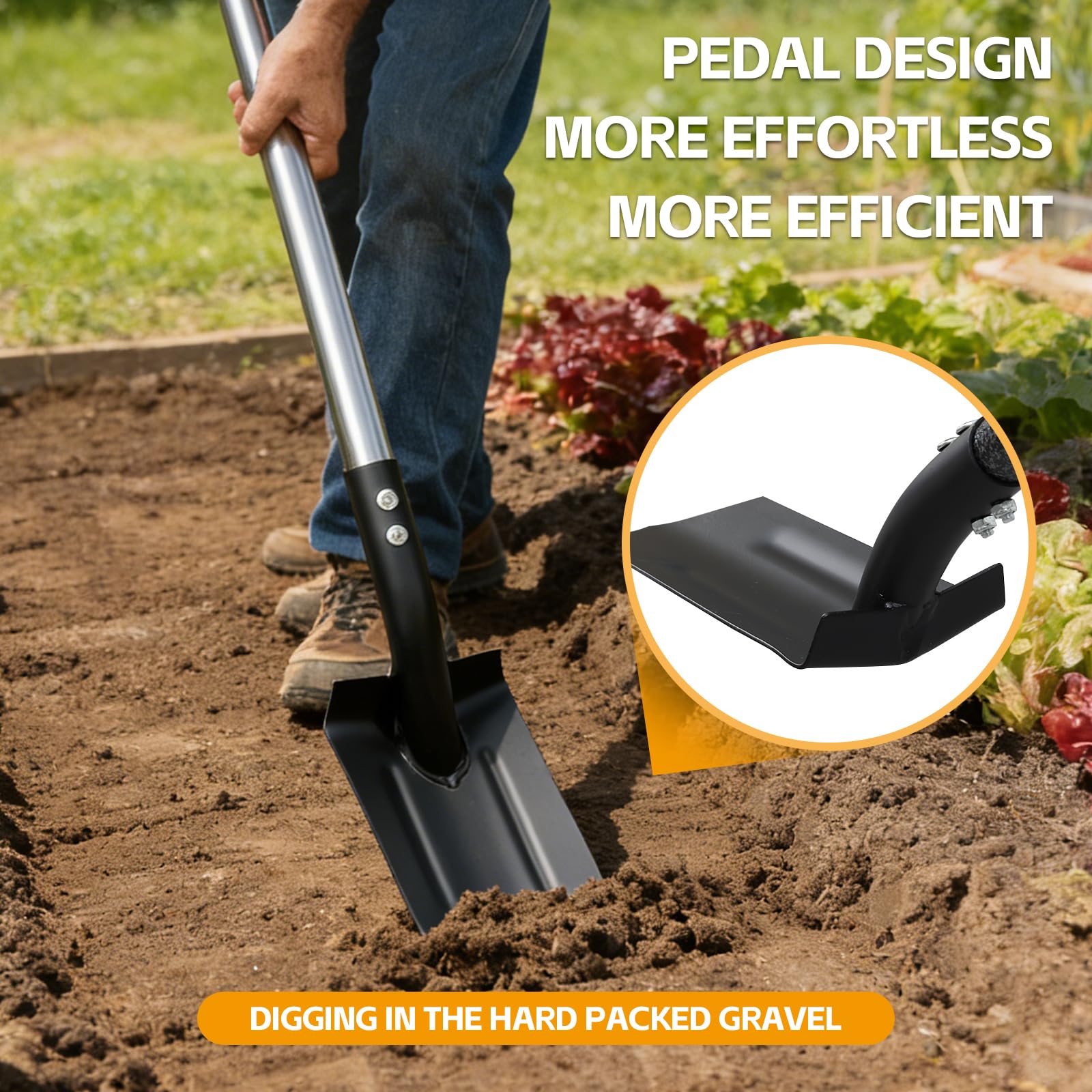 EUIJOIP ergonomic standing-dig design reduces back strain.