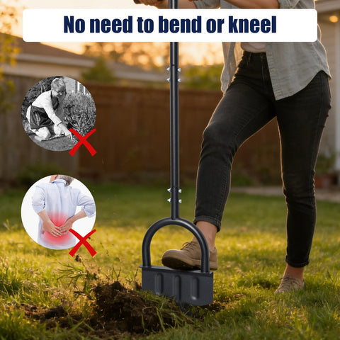 EUIJOIP ergonomic T-grip handle enabling comfortable edging control.