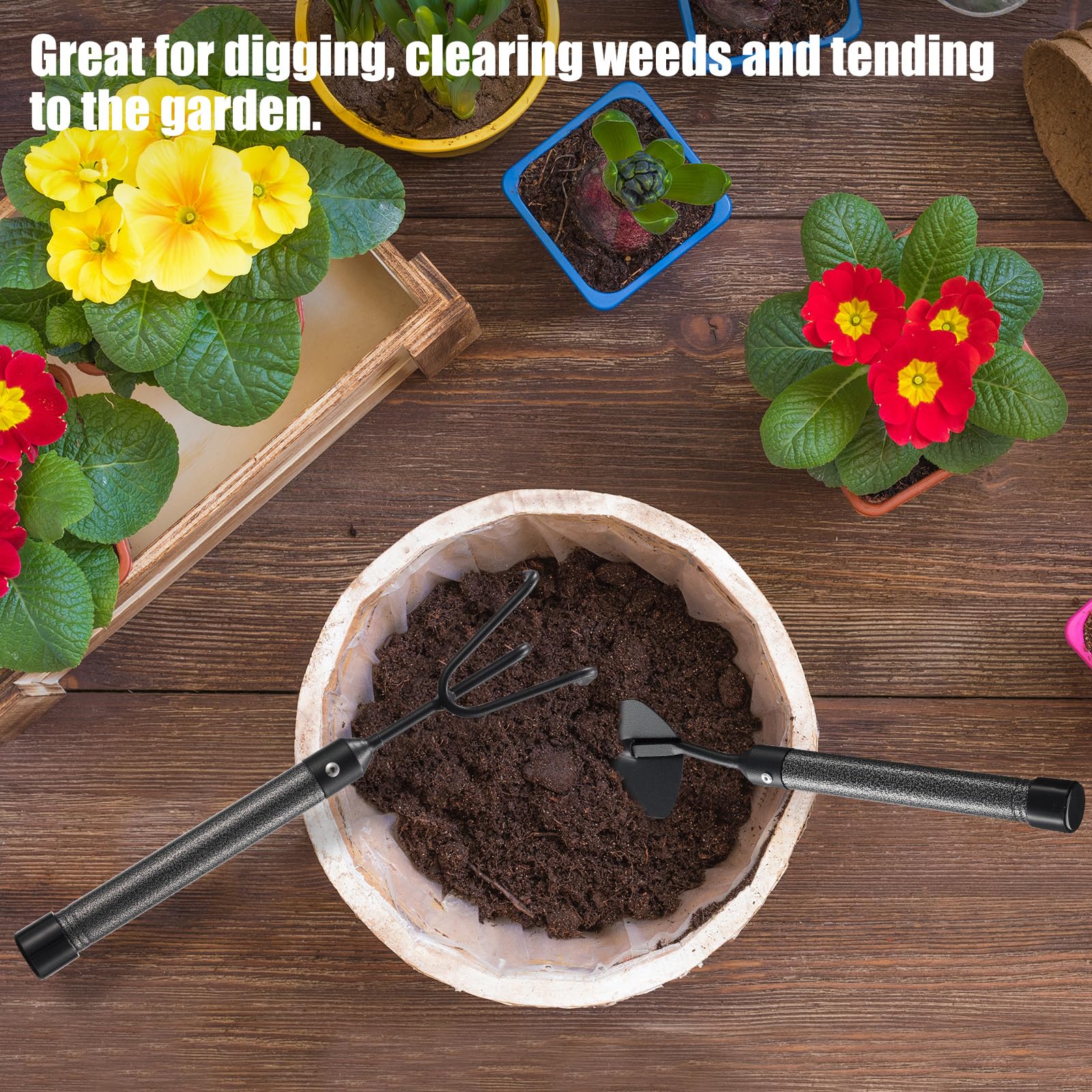 EUIJOIP garden tool set weeder for weed removal with minimal soil disturbance.
