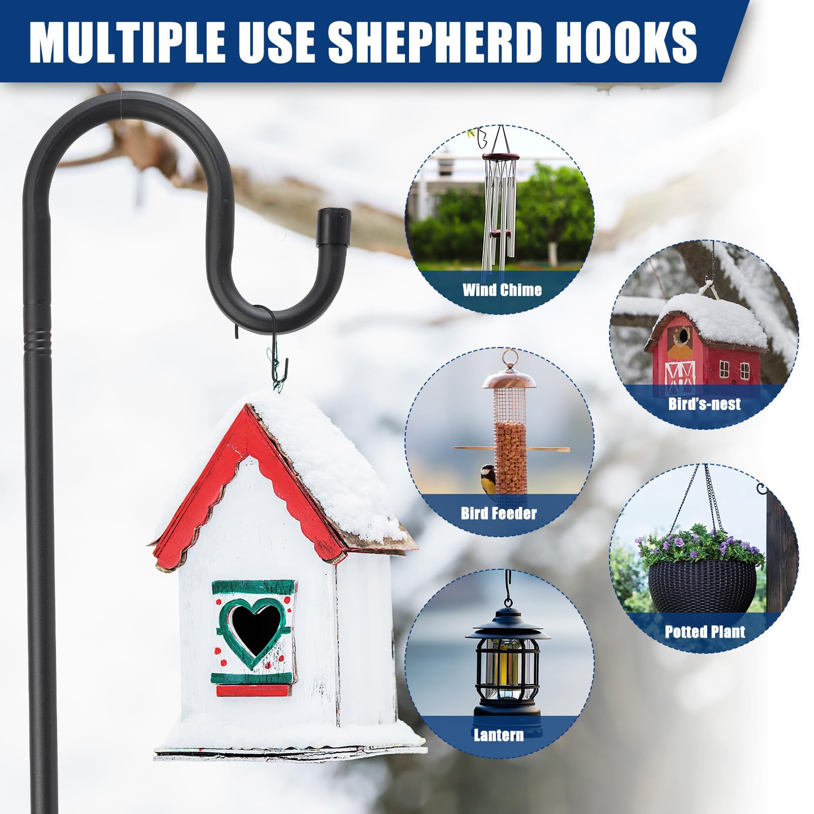 EUIJOIP versatile hanging option for feeders, houses, chimes, lanterns.