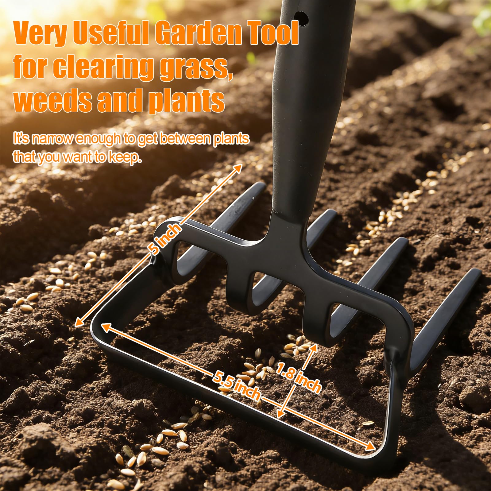 EUIJOIP sharp dual-ended blades reduce effort in loosening and cultivating soil