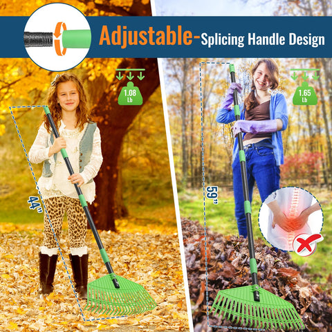 EUIJOIP flexible-tine rake cleans turf without damage