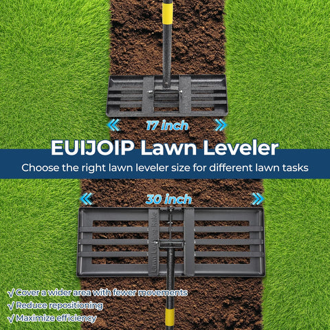 EUIJOIP versatile tool for leveling, topsoil, and fertilizer.