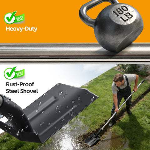 EUIJOIP rugged blade handles rocky soil and roots.