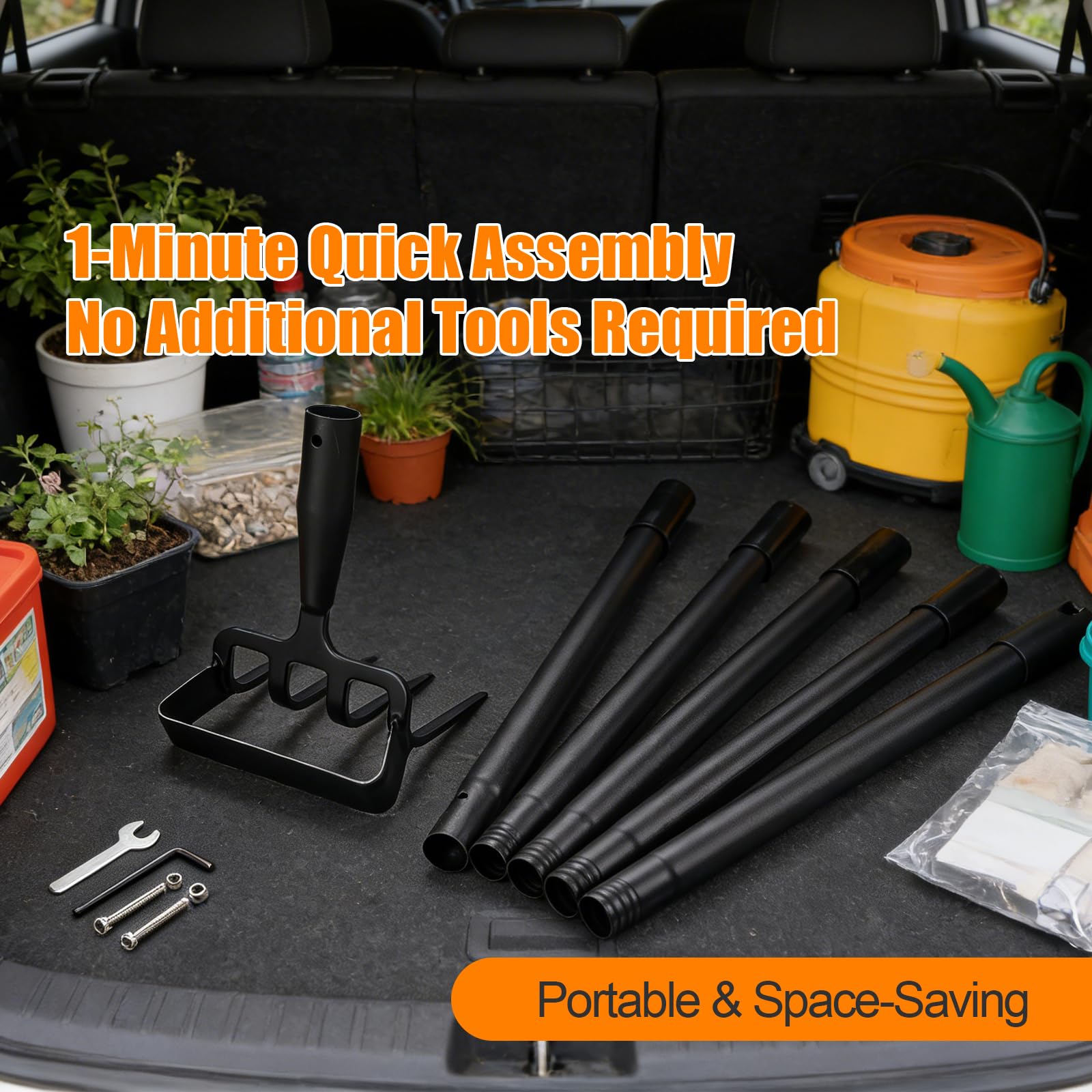 EUIJOIP non-slip rubber grip enhances comfort during extended gardening sessions