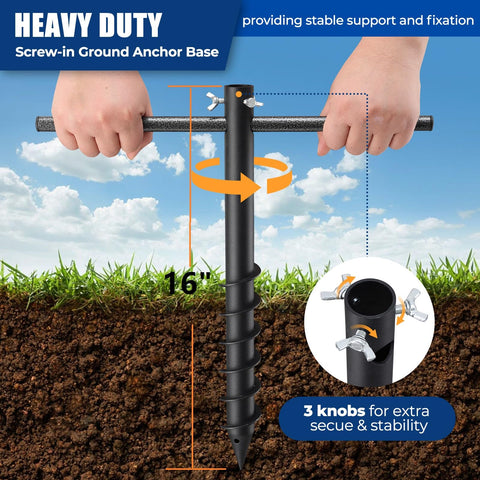 EUIJOIP rust-proof 4-5 inch diameter pole withstands harsh weather.