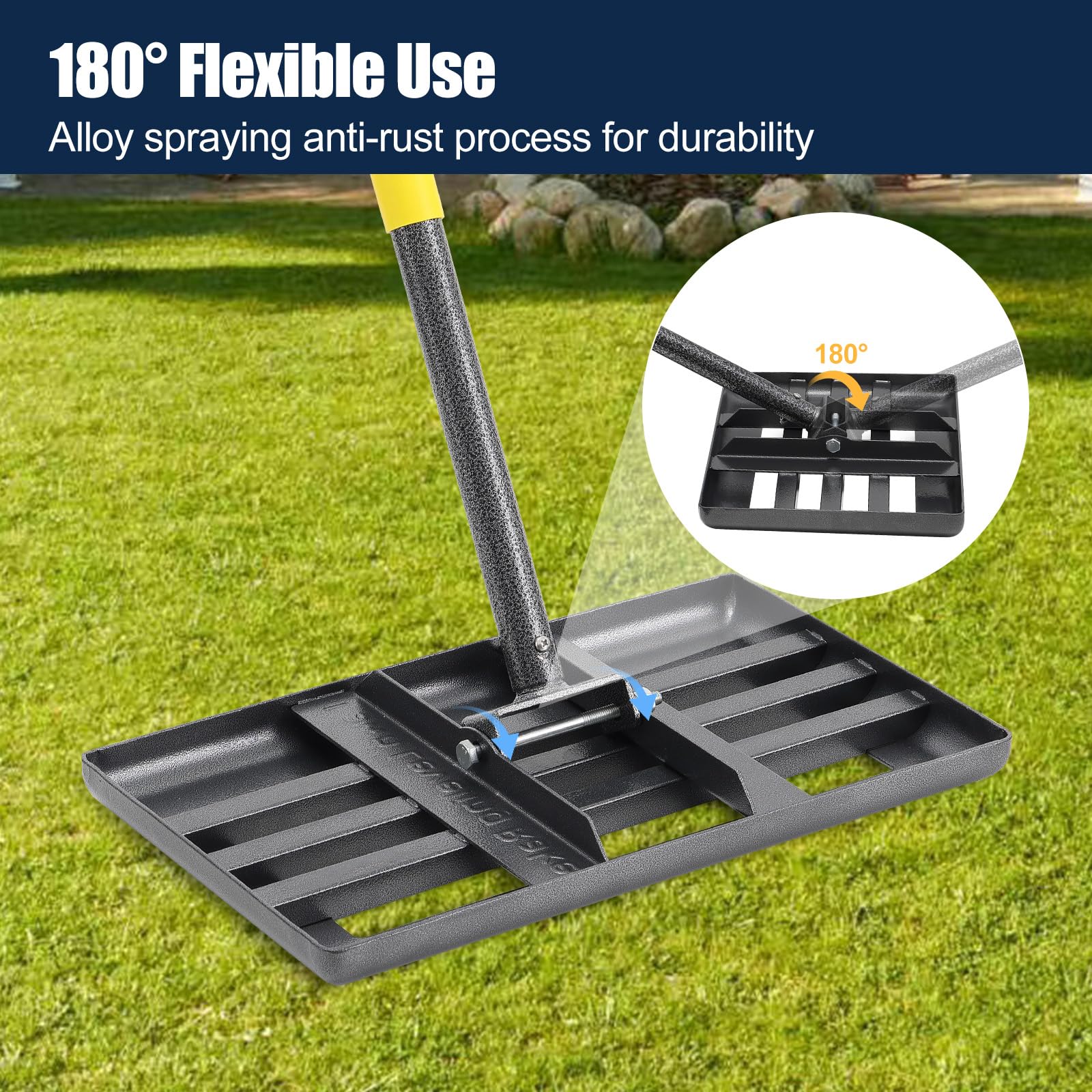 EUIJOIP rake with rust-resistant coating for durable outdoor use