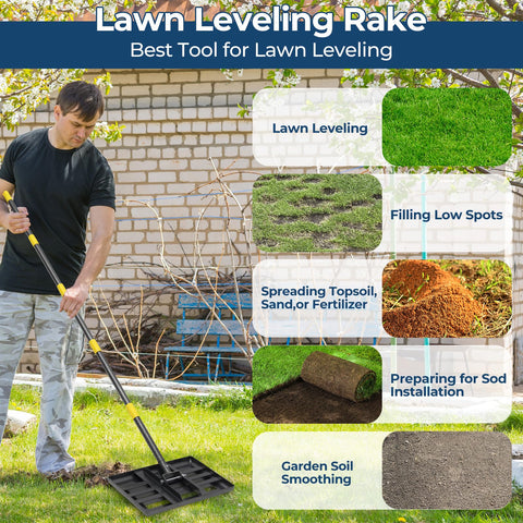 EUIJOIP ideal for seeding, ridge leveling, and pre-sod prep tasks