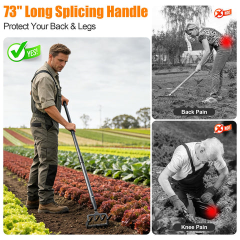 EUIJOIP stirrup blade cuts weeds with a push or pull action