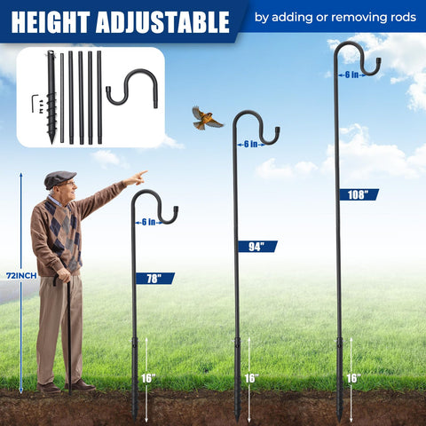 EUIJOIP durable metal hanger for year-round outdoor décor.