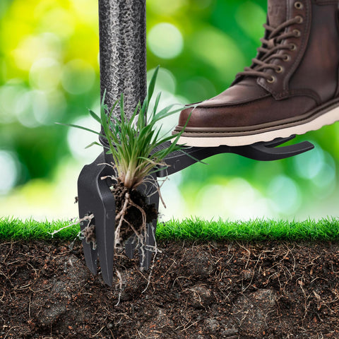 EUIJOIP weed puller head in action, lightweight aluminum design for easy weeding
