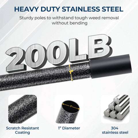EUIJOIP stainless steel rod resists bending during deep-root pulling