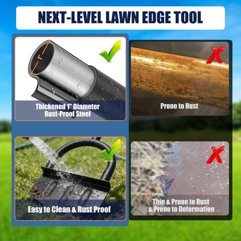EUIJOIP wide foot pedal provides stable soil penetration on tough ground.