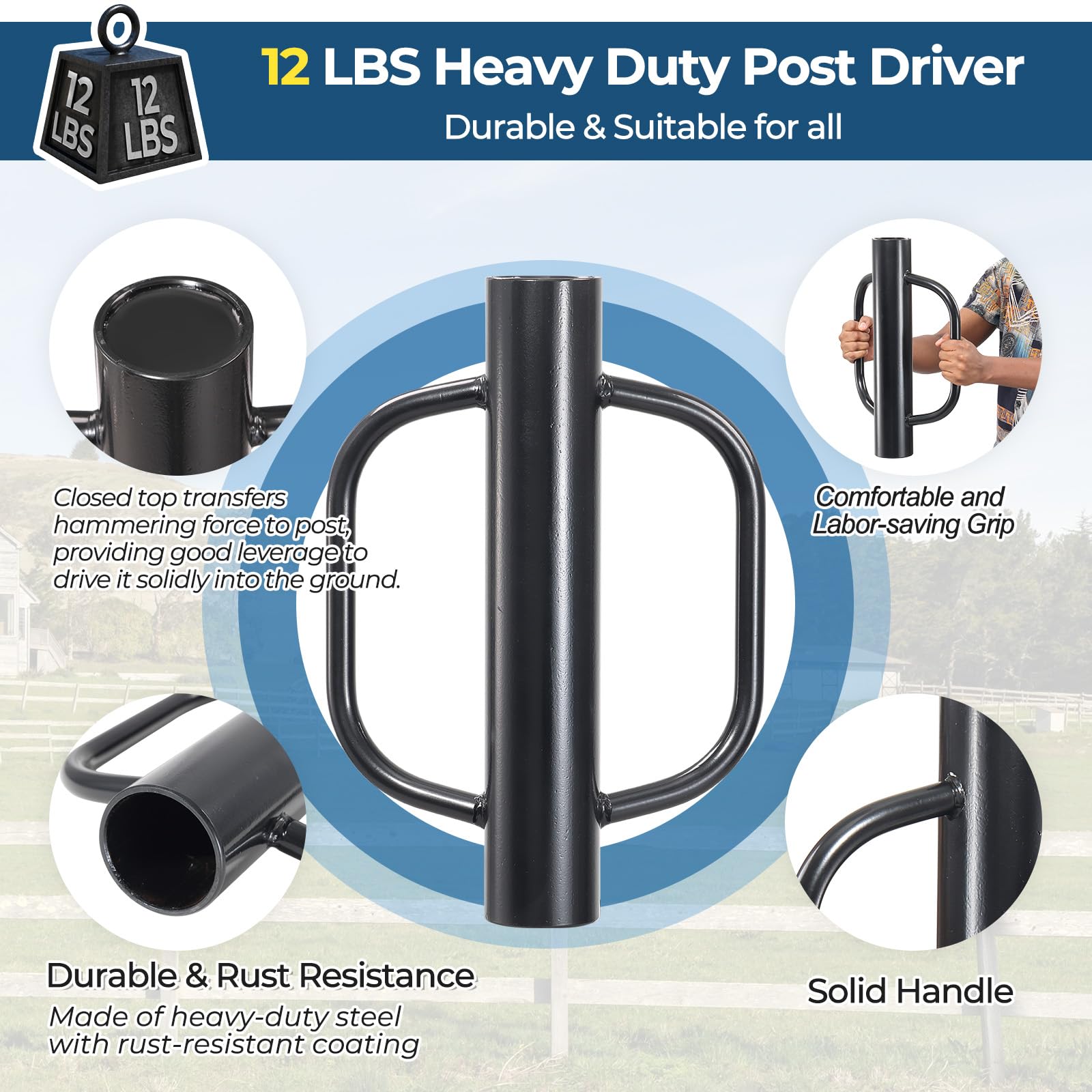 EUIJOIP corrosion-resistant coating protects the tool in outdoor jobs.