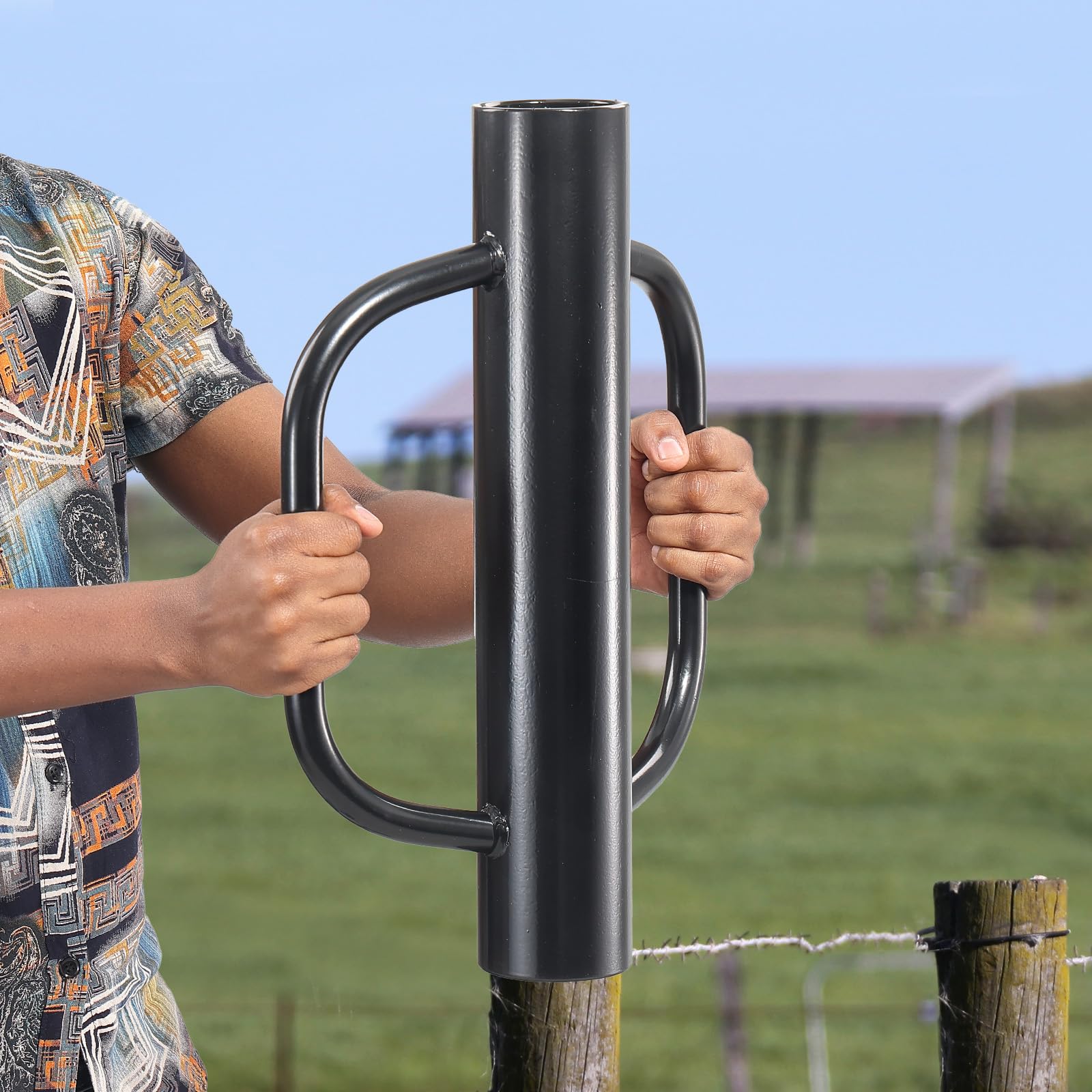 EUIJOIP fence post driver 12lb enables fast, reliable post installation.