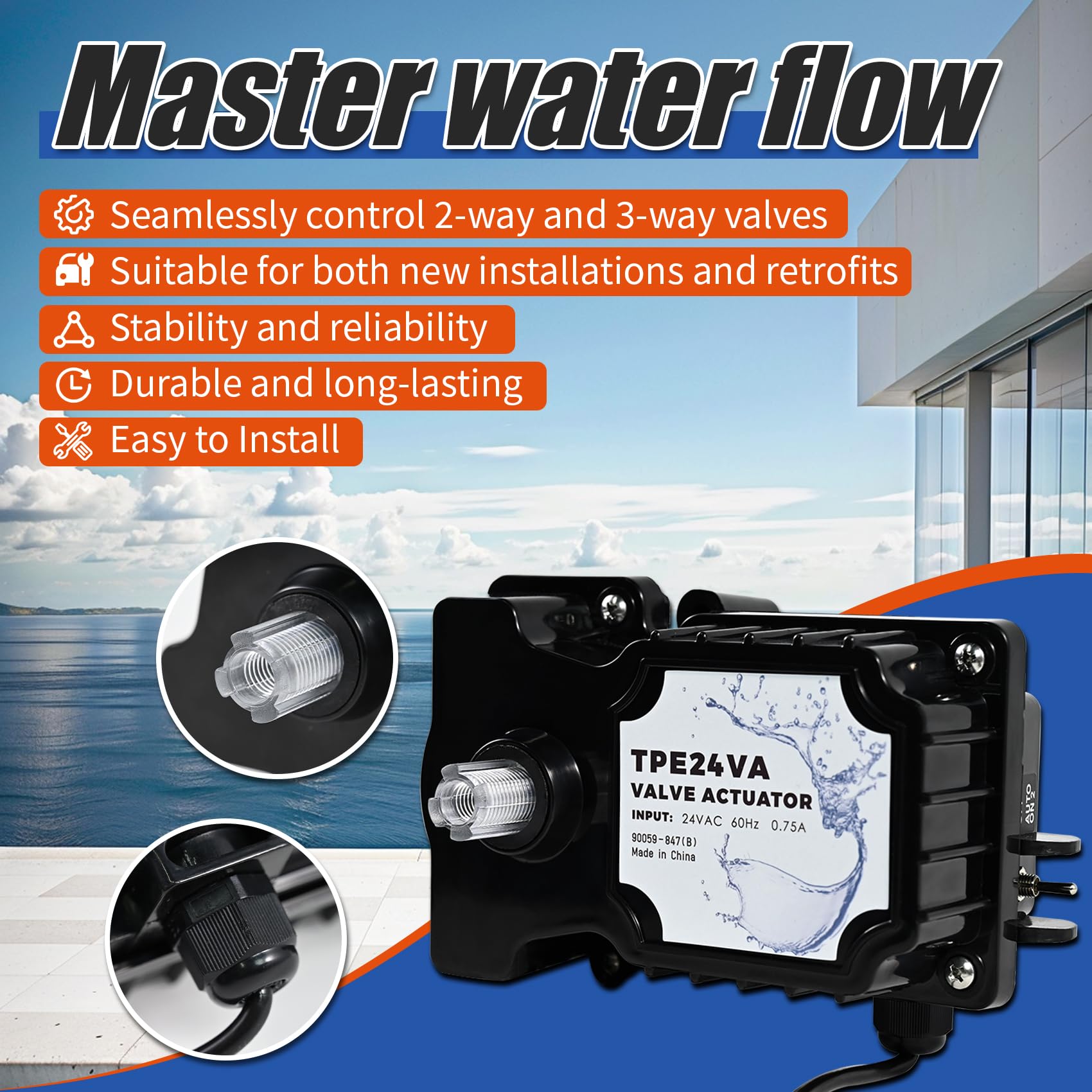 Euluese TPE24VA adjustable cam for customizing water flow settings