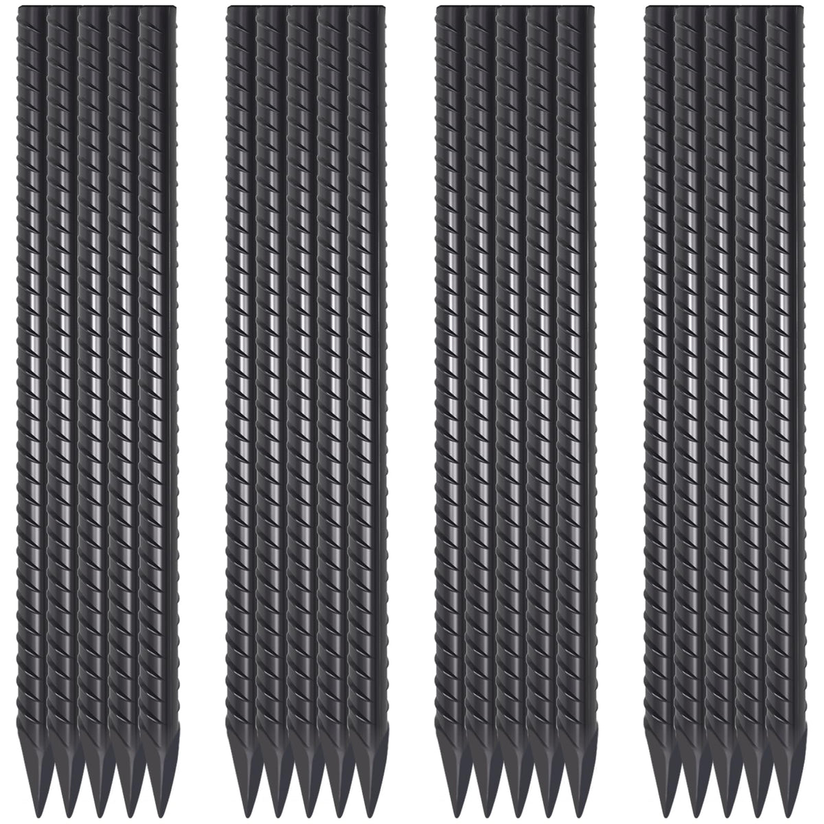 EUOKOK 16in rebar stake with chisel point for easy insertion and strong support.