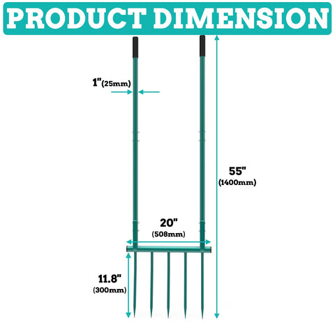 EUOKOK five-tine design loosens soil with less effort.