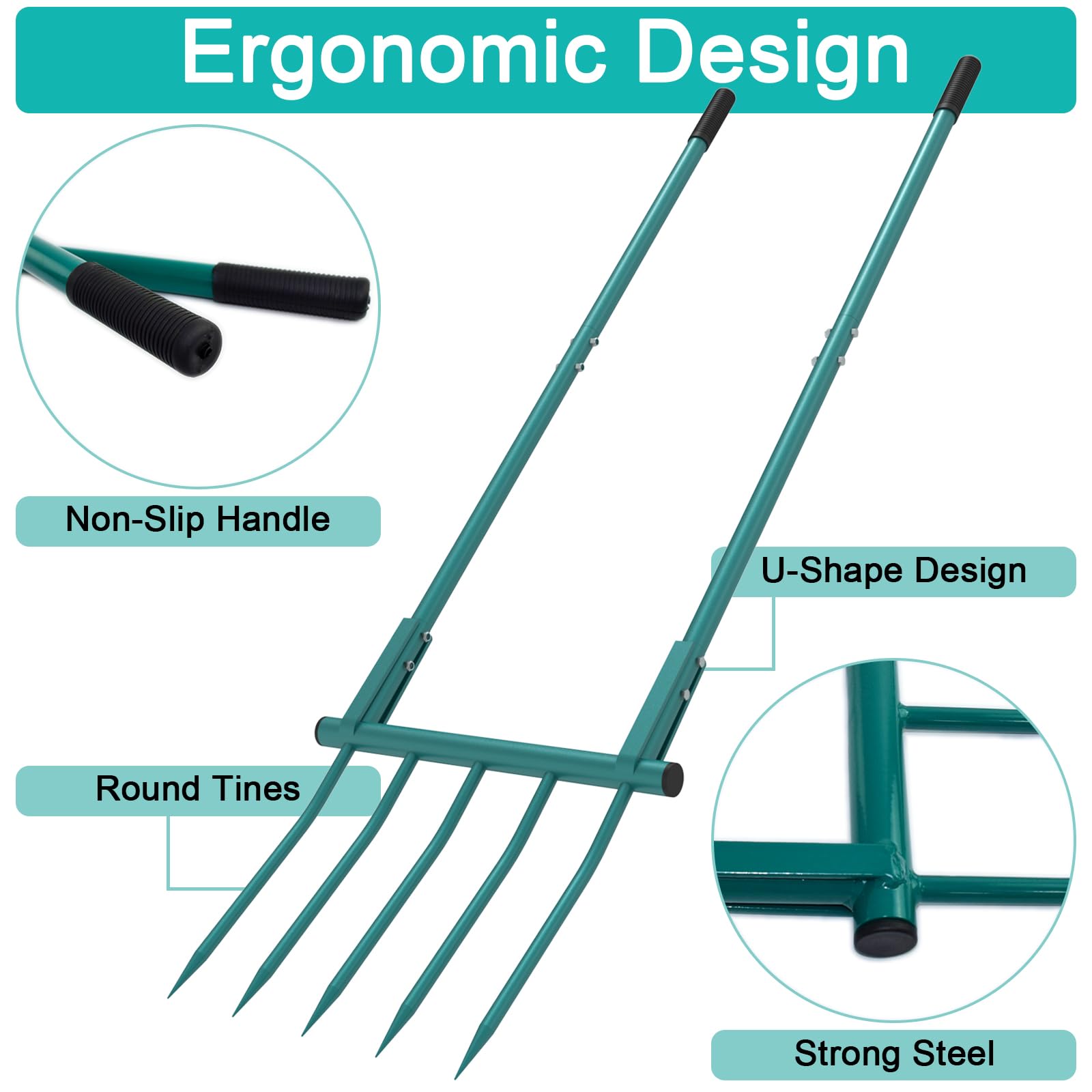 EUOKOK tines penetrate soil easily for efficient aeration.