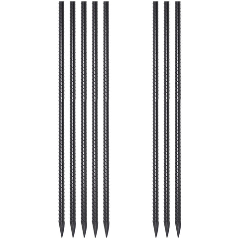 EUOKOK metal rebar stake 36-inch with chisel point for secure ground anchoring.