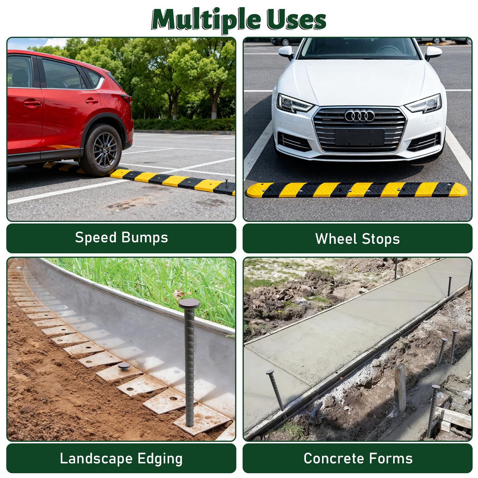 EUOKOK ground stakes support tents, parking, and landscape installations