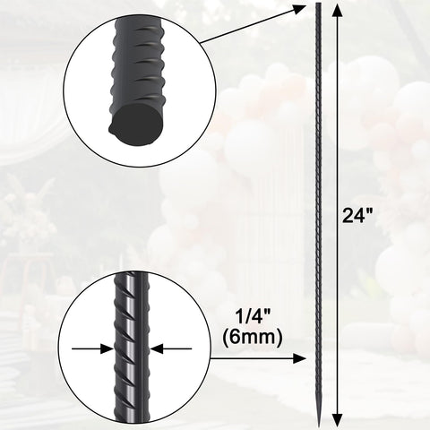 EUOKOK rebar stake with chisel point end enables easy insertion into hard ground.