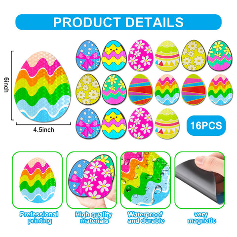 euoloar Easter egg magnet on garage door brightens the entry