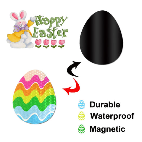 euoloar Easter egg magnet on metal door is reusable for seasons
