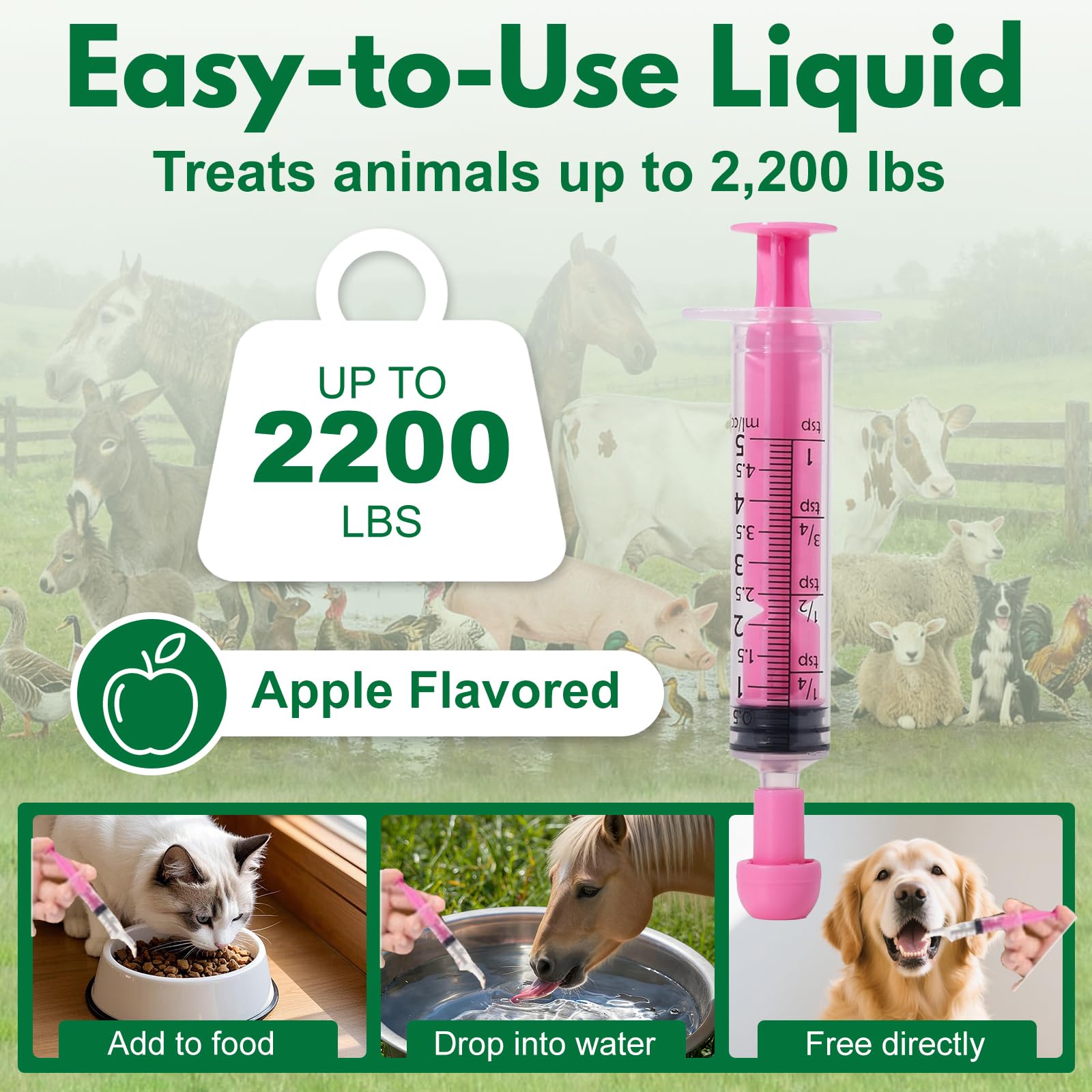Farm scene featuring Euphea Fenbendazole for horses and other livestock