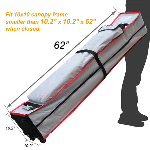 Eurmax 1680D polyester fabric bag protects canopy components from wear and dirt.