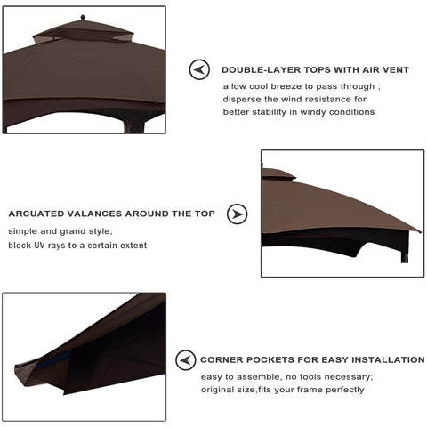 Eurmax durable polyester canvas canopy for long outdoor use.