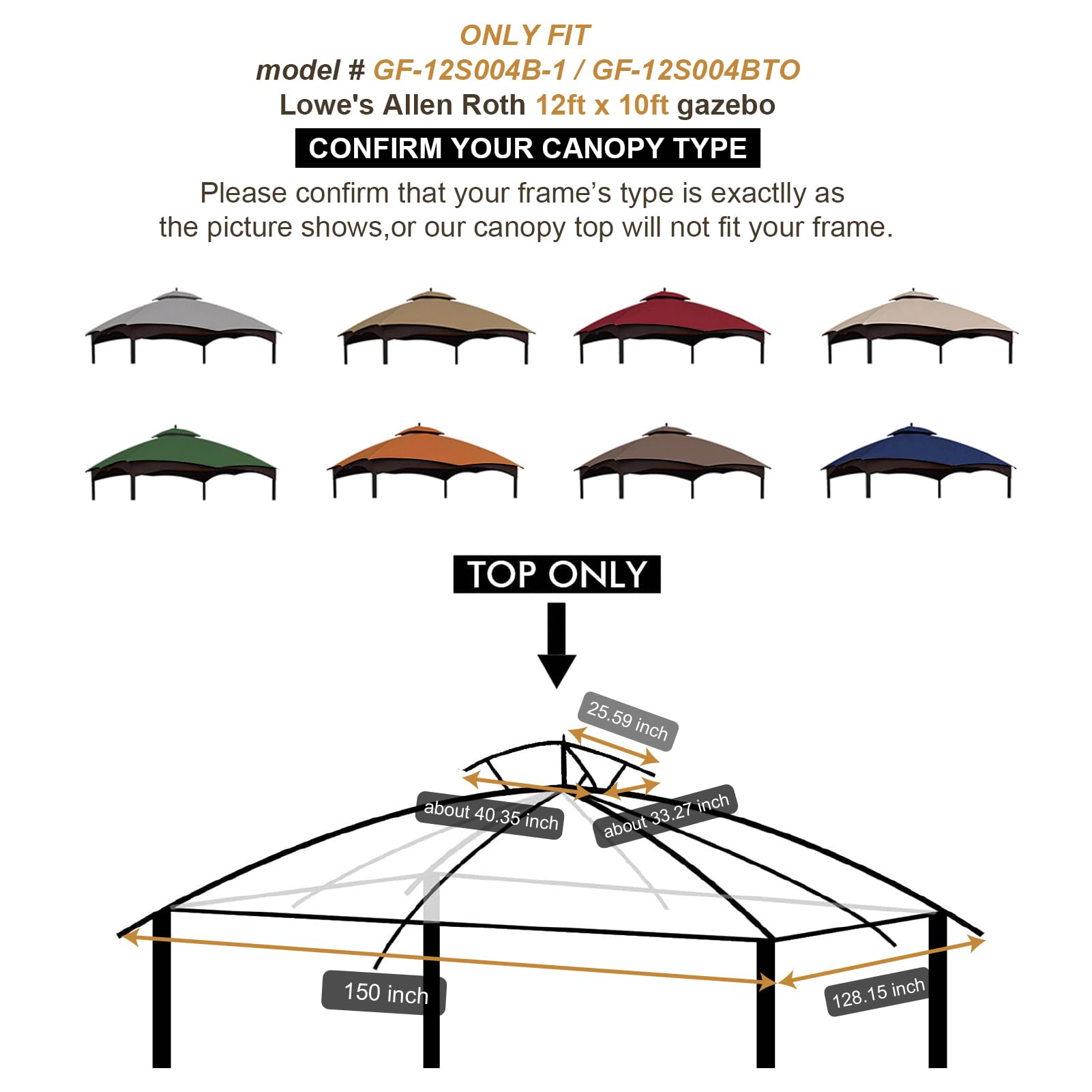 Easy installation guidance for Eurmax canopy top replacement.