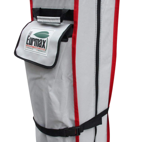 Eurmax exterior pocket holds sidewalls or canopy cover for quick access.