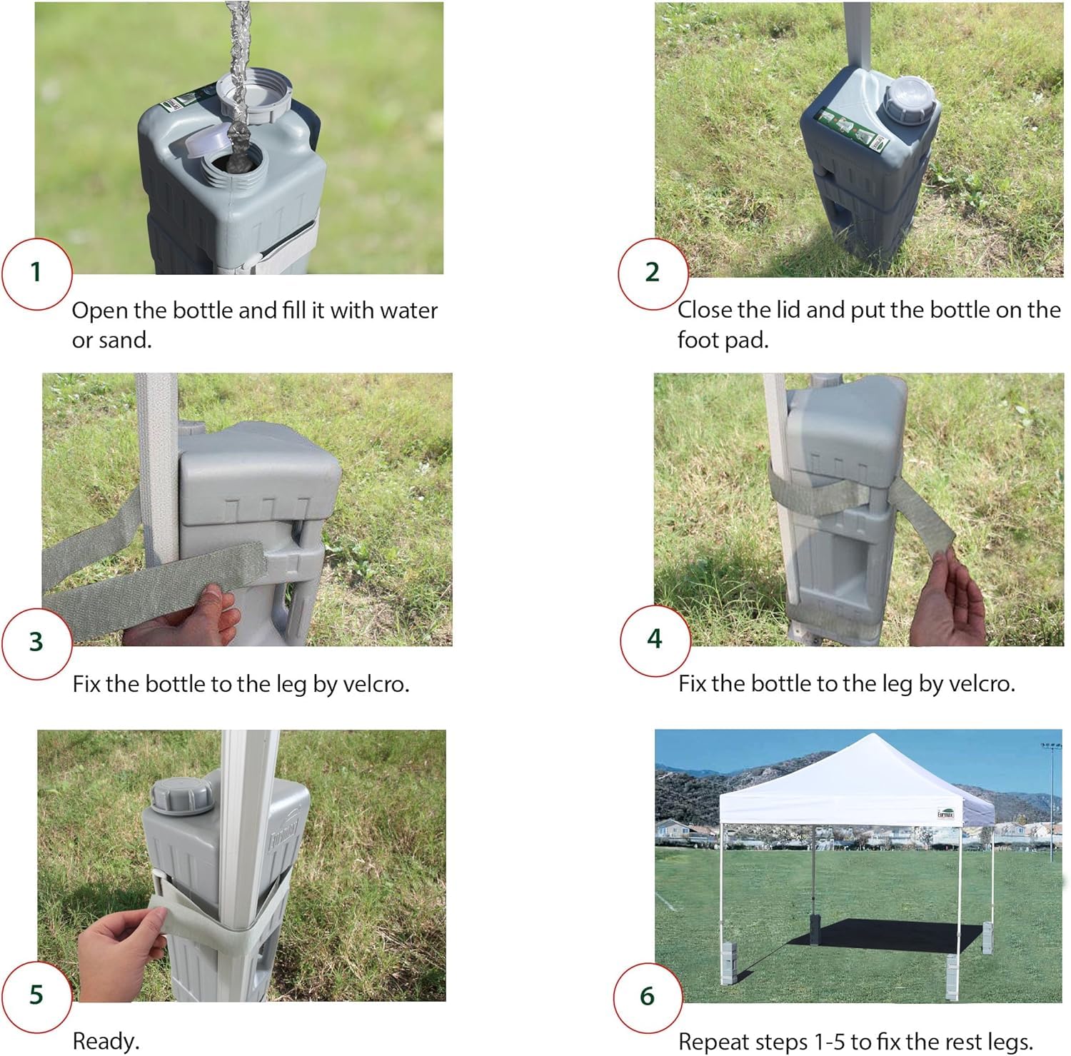 Eurmax heavy-duty base ensures stability in gusty outdoor conditions