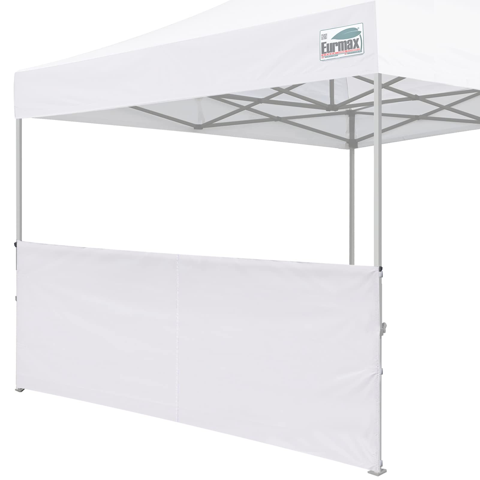 Eurmax SunWall half-wall for a 10x10 tent, white, adds privacy and shade