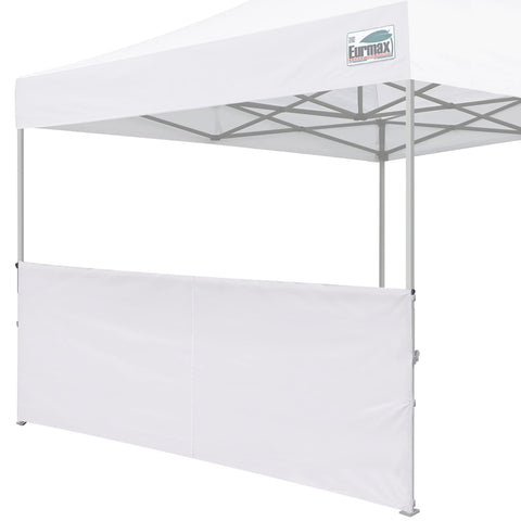 Eurmax SunWall half-wall for a 10x10 tent, white, adds privacy and shade