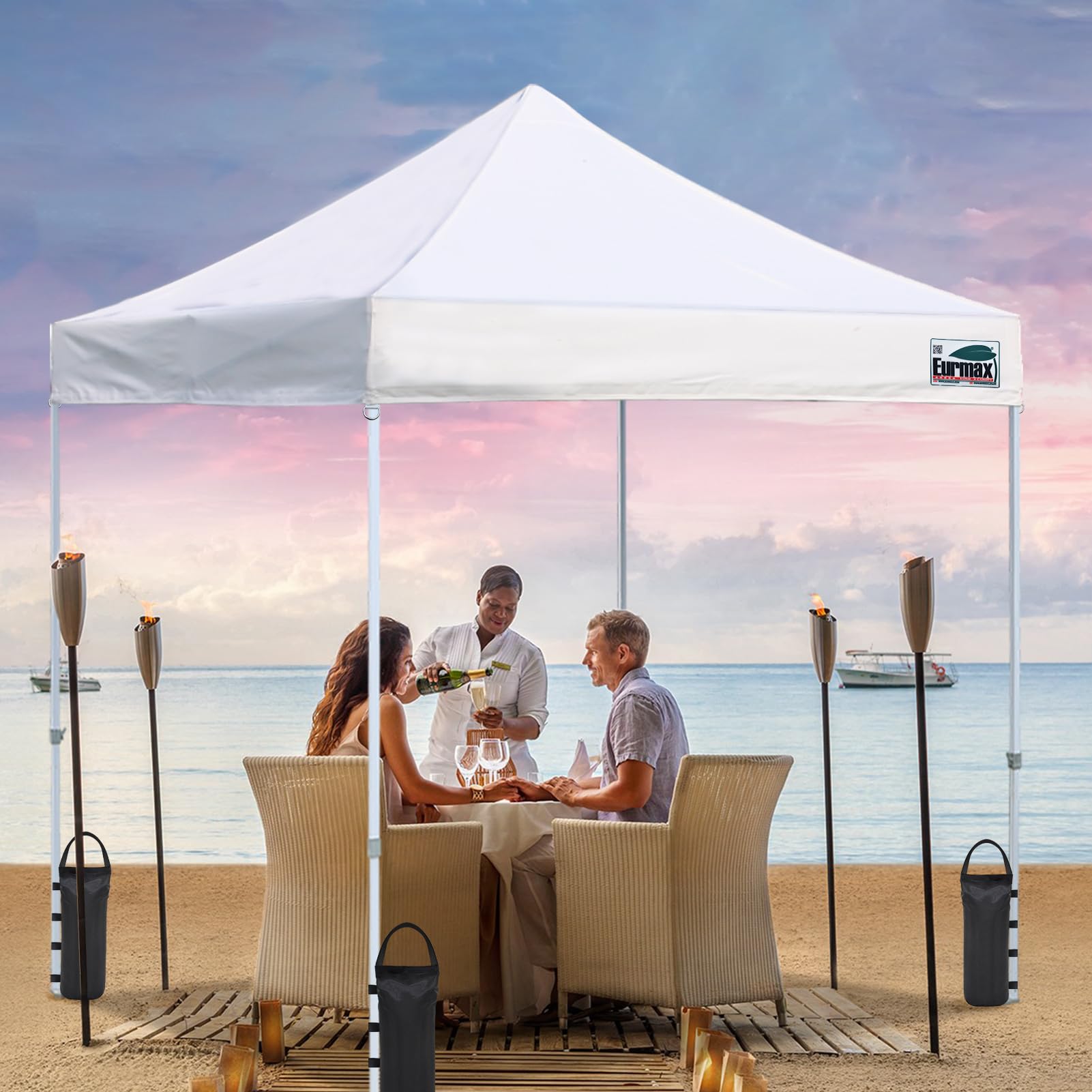 Eurmax no-sand design allows flexible weight choice.