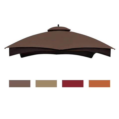 Eurmax replacement canopy top for Lowe's Allen Roth gazebo, brown, precise fit.