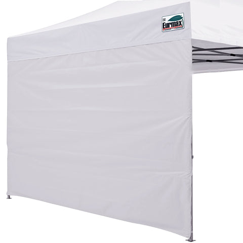 Eurmax SunWall 10x10 white sidewall adds shade for pop-up canopies.