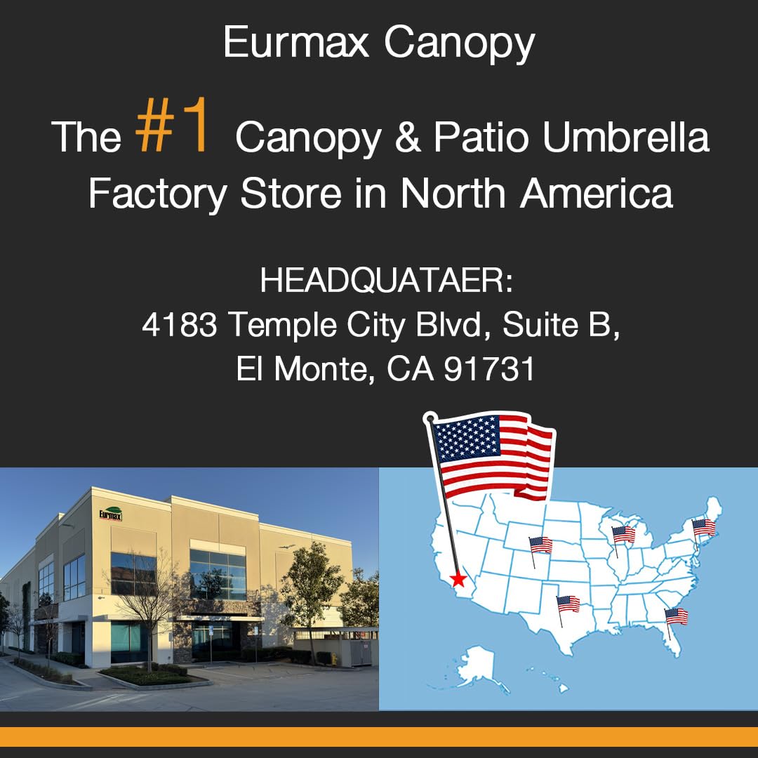 Eurmax SunWall sidewall with easy attachment system for quick setup.