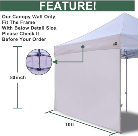 Eurmax SunWall sidewall uses durable polyester fabric for outdoor use.